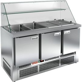 Стол для салатов HICOLD SLE3-111GN высокое стекло купить в Е.Маркет