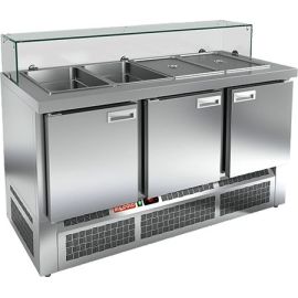 Стол для салатов HICOLD SLE3-111GN низкое стекло купить в Е.Маркет