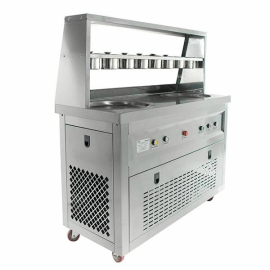 Фризер для жареного мороженого Foodatlas KCB-2Y (контейнеры, стол для топпингов, 2 компрессора) купить в Е.Маркет