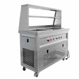 Фризер для жареного мороженого Foodatlas KCB-2F (контейнеры, стол для топпингов, 2 компрессора) купить в Е.Маркет