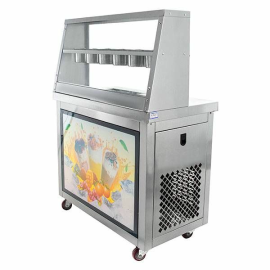 Фризер для жареного мороженого Foodatlas KCB-1F (контейнеры, световой короб, стол для топпингов) купить в Е.Маркет