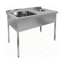 Ванна моечная HICOLD НДСО1М-15/6БЛ (раковина 500х400х250) купить в Е.Маркет