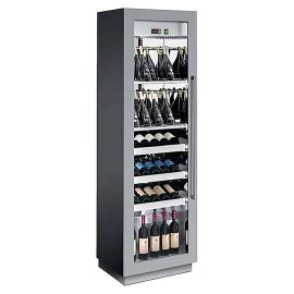 Винный шкаф Enofrigo MIAMI MEDIUM RF T+ 3 DR (A1MIAMIMEDMIXP/873) серый алюминий купить в Е.Маркет