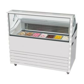 Витрина для мороженого Carboma IC72 SL 1,3-1 9003 белая купить в Е.Маркет