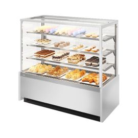 Витрина кондитерская Chilz VETE KUB 130 белый глянец, шлифованная нержавейка купить в Е.Маркет