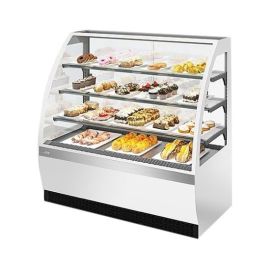 Витрина кондитерская Chilz VETE 130 белый глянец, шлифованная нержавейка купить в Е.Маркет