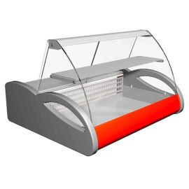 Витрина холодильная Carboma A87 SV 1,0-1 (ВХСн-1,0 Арго) 0011-3020, красно-серая купить в Е.Маркет