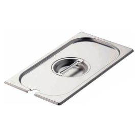 Крышка для гастроемкости Gastromix GN 1/9 (176x108) с отверстием для ложки нерж. сталь купить в Е.Маркет