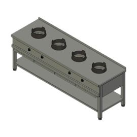 Плита газовая Вулкан KSW 04 8789 WOK купить в Е.Маркет