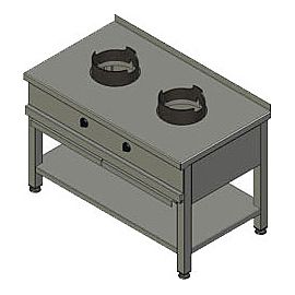 Плита газовая Вулкан KSW 02 8785 WOK купить в Е.Маркет