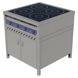 Плита индукционная ЦМИ ПИ-4 закрытая, двери-купе купить в Е.Маркет