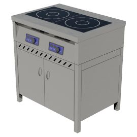 Плита индукционная ЦМИ ПИ-2 (820х600х870 мм) закрытая, распашные двери купить в Е.Маркет