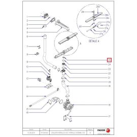 Кольцо (гидросопротивление) 12139199 для машины посудомоечной FAGOR, серии CO купить в Е.Маркет