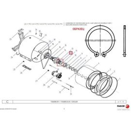 Кольцо стопорное 12009802 (Q301036000) для машины стиральной FAGOR, серии LA купить в Е.Маркет