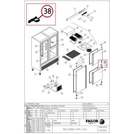 Кронштейн 12037088(A133010001) д/дверной петли правый д/шкафов холодильных и морозильных FAGOR купить в Е.Маркет