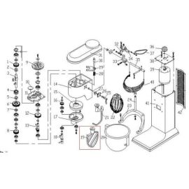 Лопатка (месильный орган) Z-VFM5D-19 для миксера планетарного EKSI серии VFM, мод. VFM5D купить в Е.Маркет