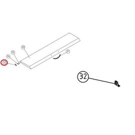 Петля 12047021 (V109050104) для витрины холод. настольной Fagor, серии MI купить в Е.Маркет