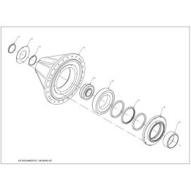 Суппорт подшипника (ступица) в сборе 12000234 (1300000179) д/машины стиральной FAGOR, серии LA купить в Е.Маркет