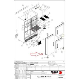 Уплотнение двери 12034419 (6045010030) для шкафов холодильных FAGOR мод. AFP-701, -1402 купить в Е.Маркет