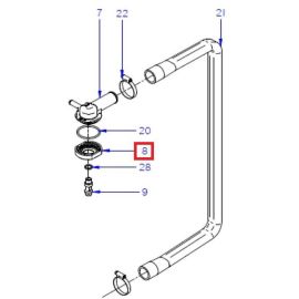 Фланец 12041531 для машин посудомоечных FAGOR купить в Е.Маркет