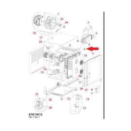 Уплотнение двери 7070100 для печи пароконвекционной т.м. Vortmax серии TouchPro купить в Е.Маркет