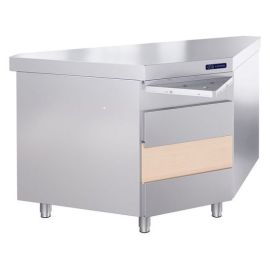 Прилавок нейтральный угловой KAYMAN ПНВШ-90-02 внешний купить в Е.Маркет