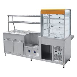 Прилавок-витрина Abat ПВХМ-70КМУ краш., витрина справа купить в Е.Маркет