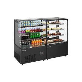 Витрина кондитерская Carboma KC78-110 VV 0,9-2 открытая (9005, черная) купить в Е.Маркет
