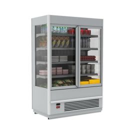 Горка холодильная Carboma FC 20-07 VV 1,3-1 Standard 9006-9005 (фронт X5, распашные двери) купить в Е.Маркет