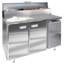 Стол холодильный для пиццы Finist СХСпцг-700-2 (боковой холодильный агрегат) с гранитной столешницей купить в Е.Маркет