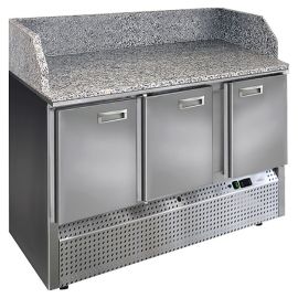 Стол холодильный для пиццы Finist СХСнпцгб-700-3 (нижний холодильный агрегат) с гранитными столешницей и бортами купить в Е.Маркет