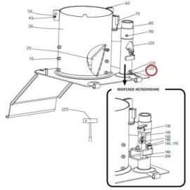 Втулка держателя в сборе 37151 д/машины д/резки овощей т.м. HALLDE мод. RG-400 купить в Е.Маркет