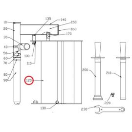 Вставка  с 4-мя трубами подачи 37064 д/машины д/резки овощей т.м. HALLDE мод. RG-400 купить в Е.Маркет