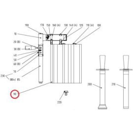 Вставка с 4-мя трубами подачи 3123 д/машины д/резки овощей т.м. HALLDE мод. RG-400 купить в Е.Маркет