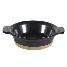 Блюдо глубокое D14см 0,28л, с ручками, керамика, IGNEOUS BLACK ZCBKIGI1 купить в Е.Маркет
