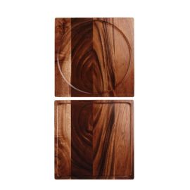 Блюдо деревянное 30х30см, двухстороннее, BUFFET WOOD ZCAWPB111 купить в Е.Маркет