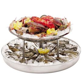 Блюдо для морепродуктов 2-ярусное D45-36см H26см, нерж.сталь/алюминий 41591-90 купить в Е.Маркет