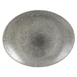 Блюдо овальное 27х22,9см, без борта, цвет RAKU QUARTZ BLACK, STUDIO PRINTS RKBQOP581 купить в Е.Маркет