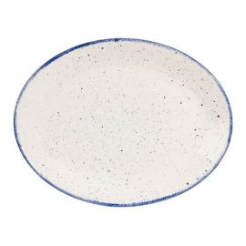 Блюдо овальное 30,5см, без борта, STONECAST HINTS, цвет INDIGO BLUE SHBID121 купить в Е.Маркет