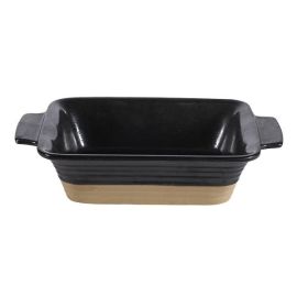 Блюдо прямоугольное глубокое 17х13см 0,48л, с ручками, керамика, IGNEOUS BLACK ZCBKIGRD1 купить в Е.Маркет