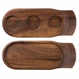 Блюдо сервировочное 35,5х14см, двухстороннее, дерево, IGNEOUS WOOD ZCAWIGT21 купить в Е.Маркет