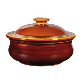 Горшок для запекания 0,43л D14см, керамика, с крышкой, RUSTICS SIMMER, цвет BROWN ZCAGLSPT1 купить в Е.Маркет