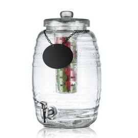 Диспенсер для сока "банка" 9,5л D27,5см H41см, стекло, с емкостью для льда и краном BDG1000 купить в Е.Маркет