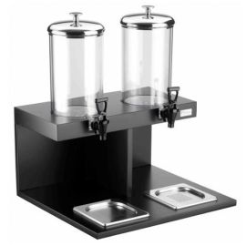 Диспенсер для сока двойной 2х4,5л, на дерев.подставке, цвет венге 51135416 купить в Е.Маркет