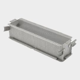 Желоб д/полена "квадрат перфорированный" разборный 24х5см H6см, нерж.сталь 3210.24 купить в Е.Маркет