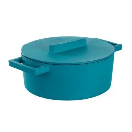 Кастрюля чугунная 3,3л D24см H12см, с крышкой, цвет "анис" 51609A25 купить в Е.Маркет