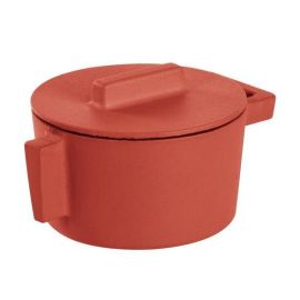 Кокотница чугунная 0,31л D10см H7,5см, с крышкой, цвет "паприка" 51607P10 купить в Е.Маркет