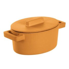 Кокотница чугунная овальная 0,45л 13х10см H7,5см, с крышкой, цвет "ваниль" 51638V13 купить в Е.Маркет