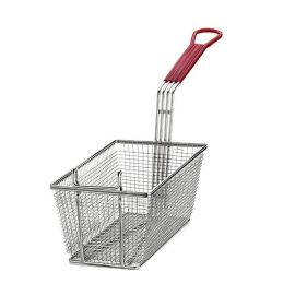 Корзина для фритюрницы 65х16,5см H25,5см, никелированная, ручка красная 427 купить в Е.Маркет