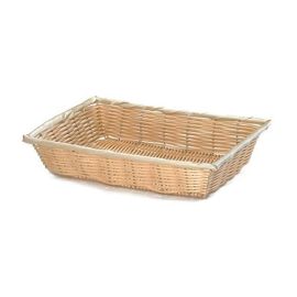 Корзина для хлеба прямоугольная 40,5х28,5см H7,5см, полиротанг 1189W купить в Е.Маркет